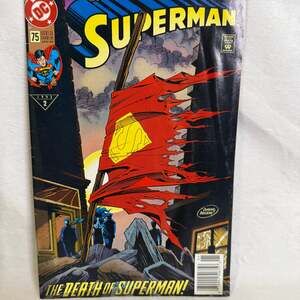Superman #75 Jan 1993 Death of Superman 3rd Printing Newsstand Edition